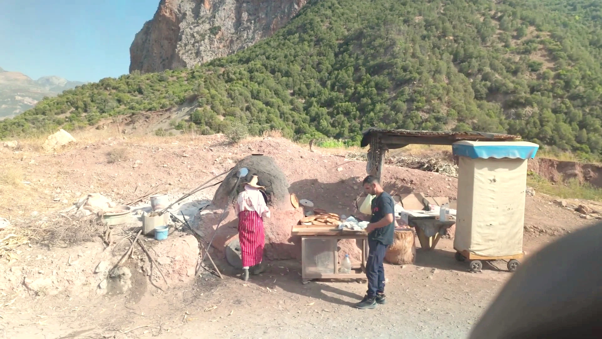 Rif Mountain Roadside Ovens: Akchour Valley Bread Commerce