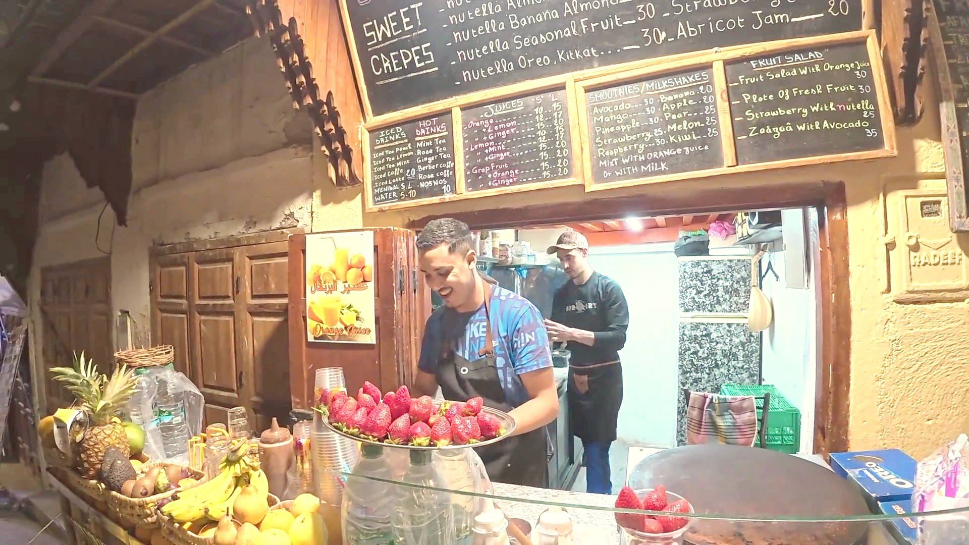 Fez Medina: Artisan Juice & Crepe Stall