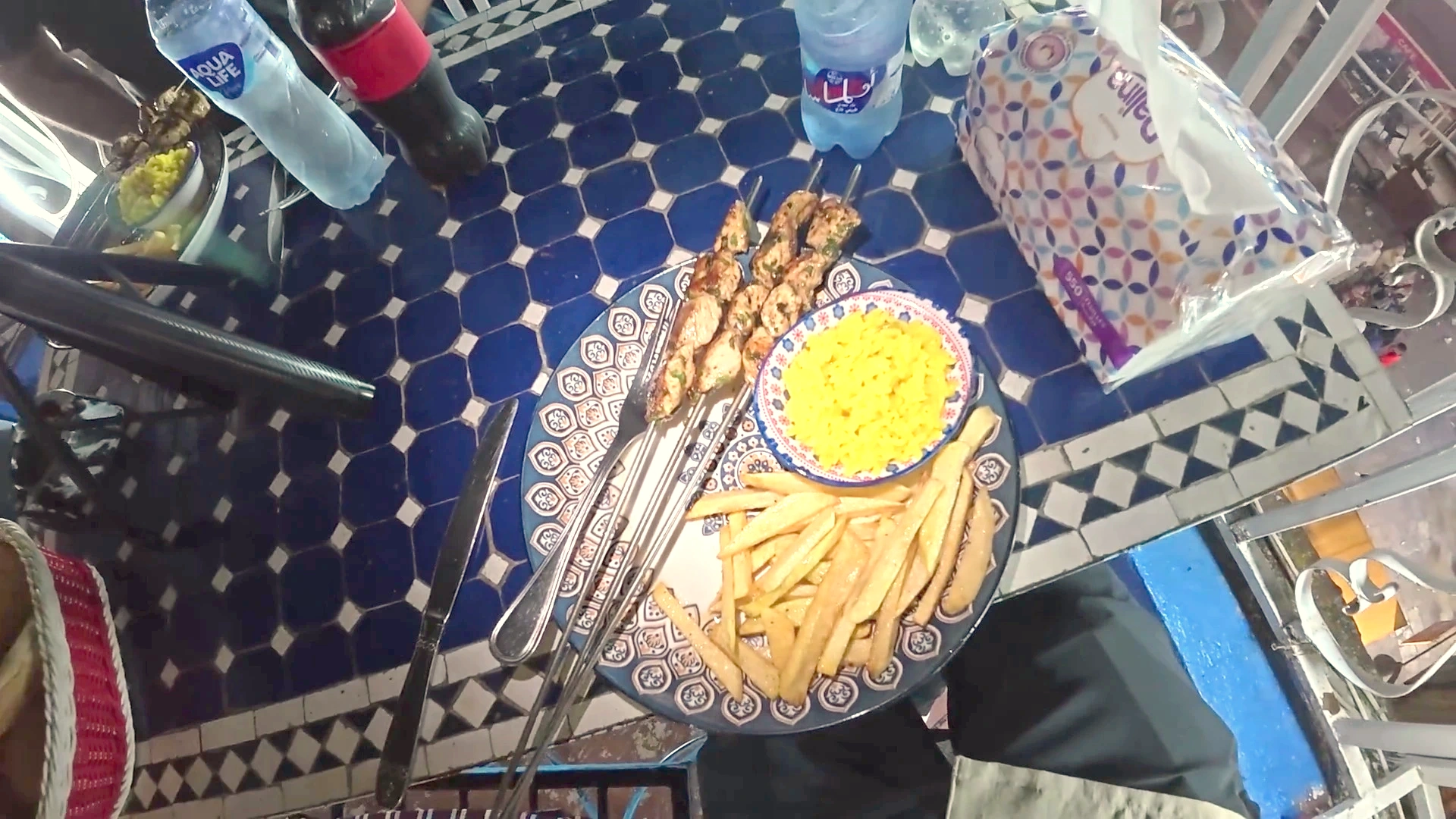 Fez Medina Rooftop Dinner: Brochette de Poulet